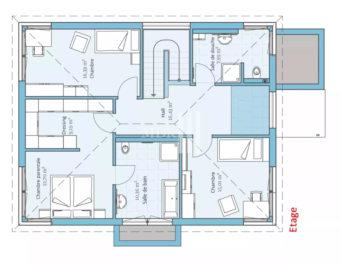 Magnificent 5.5 room villa on plan