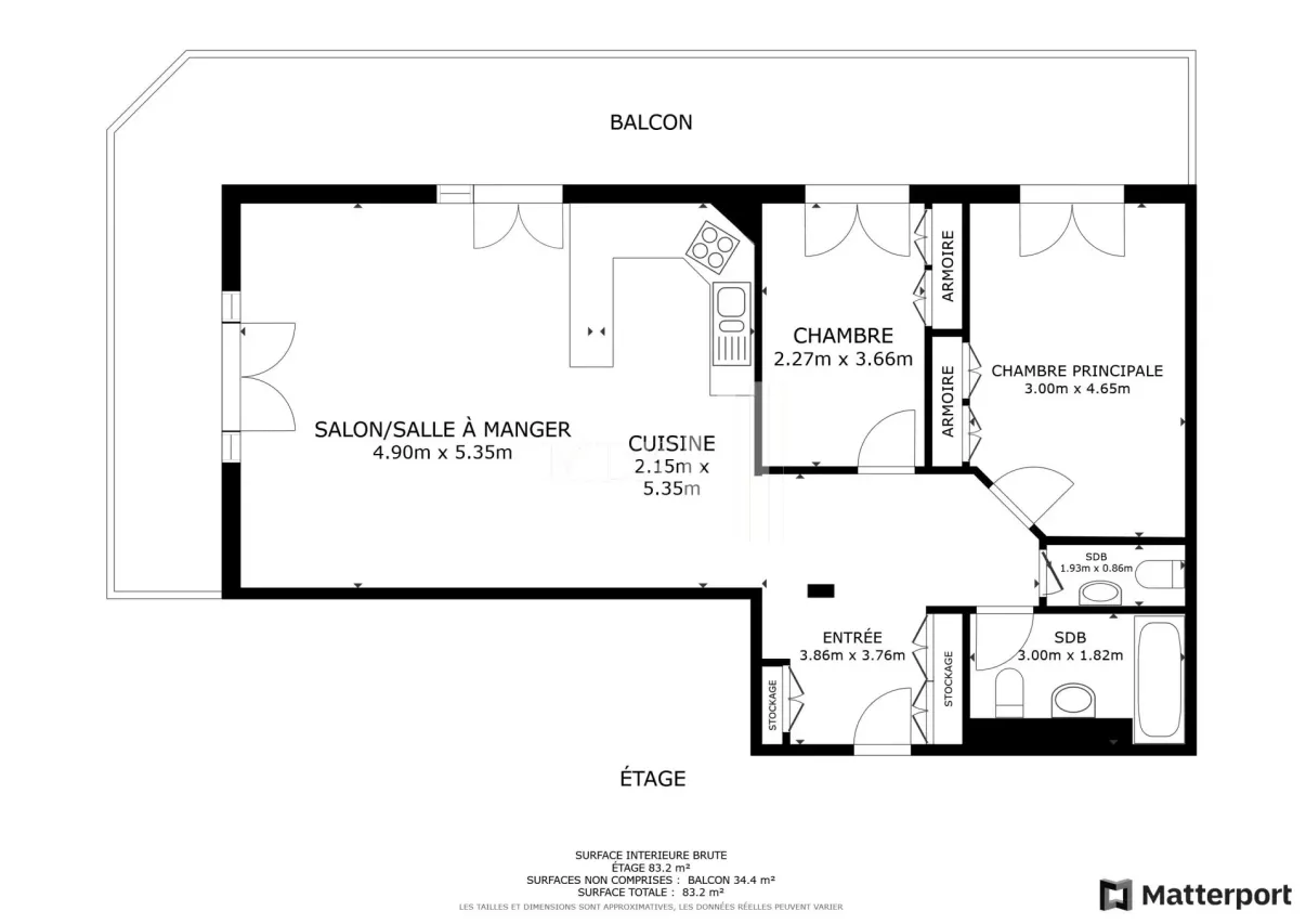 Charmant appartement avec cheminée en résidence secondaire