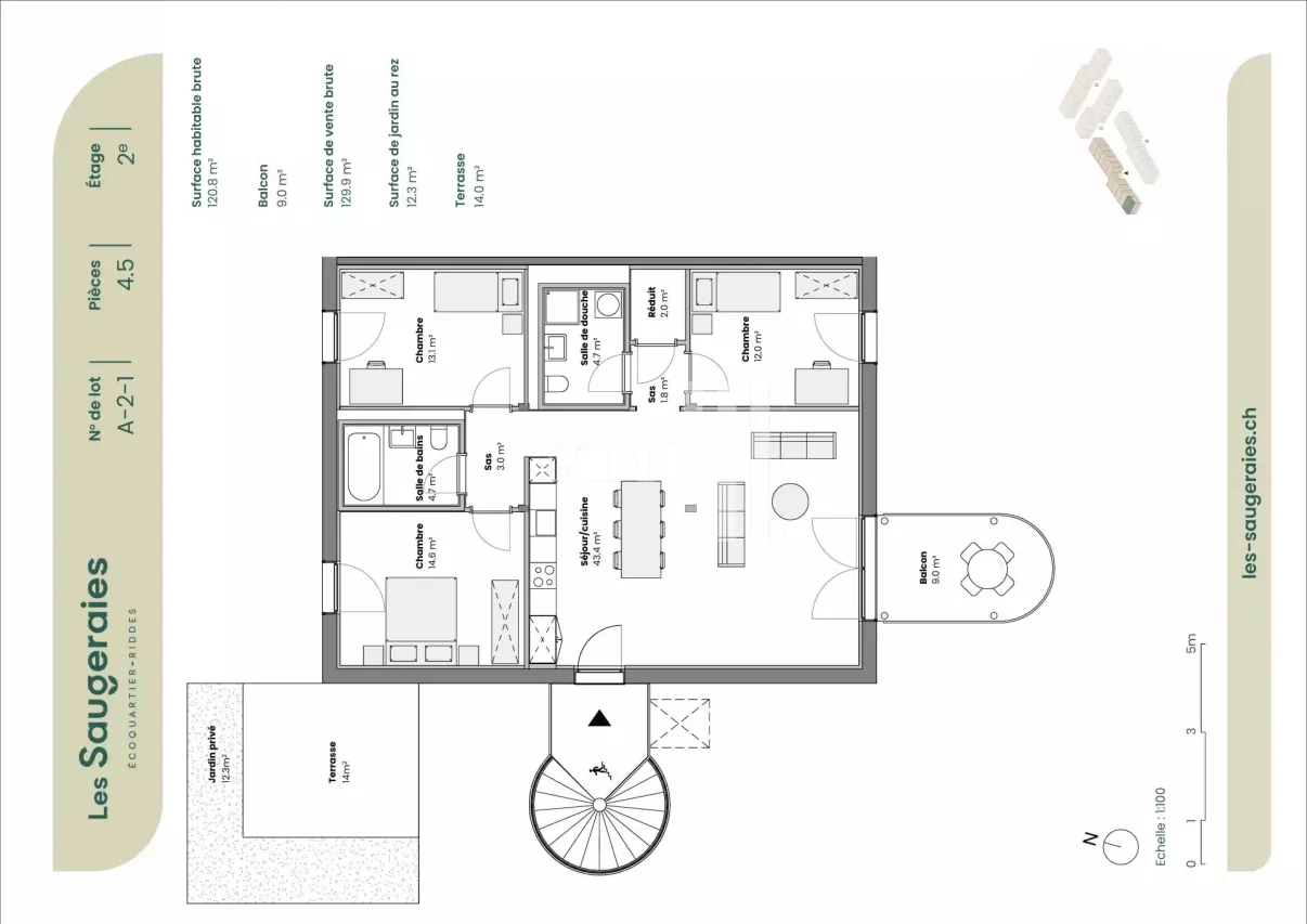 Magnifique appartement de 3.5 pièces au 1er étage