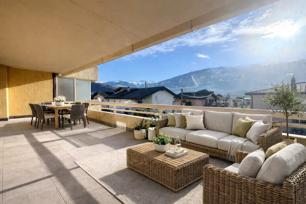 Spacieux appartement de 4.5 pièces avec grande terrasse – fort potentiel de rénovation