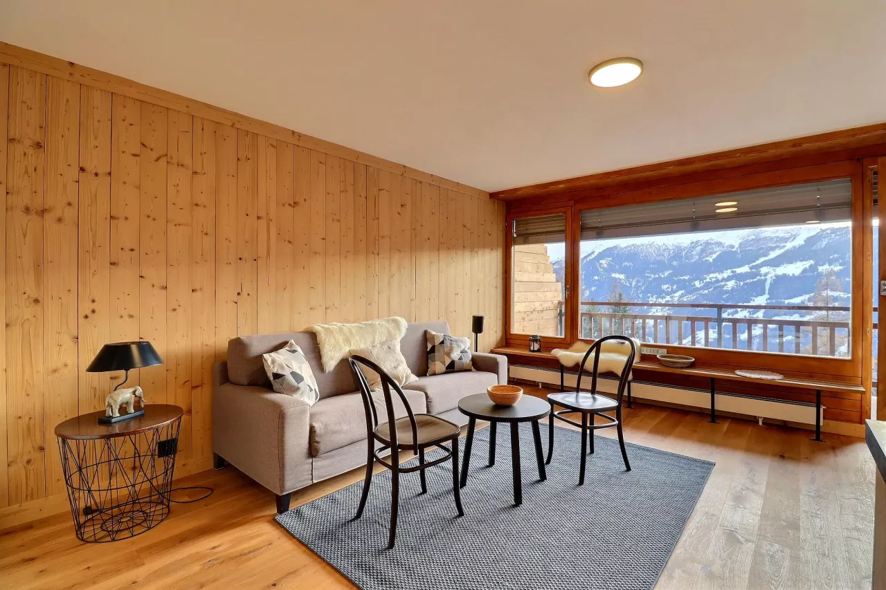 Studio entièrement rénové. Vue imprenable sur les montagnes !