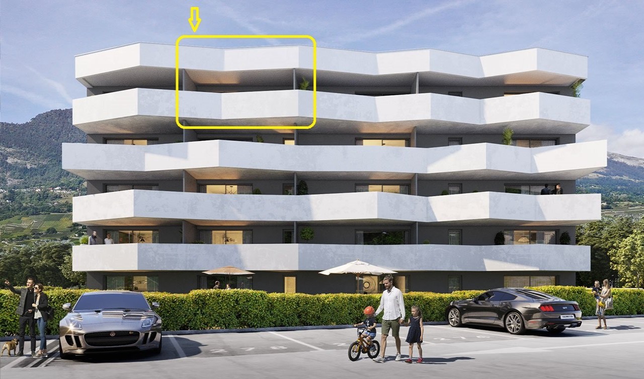 Conthey - Habitat de 2.5 pièces au 4ème étage