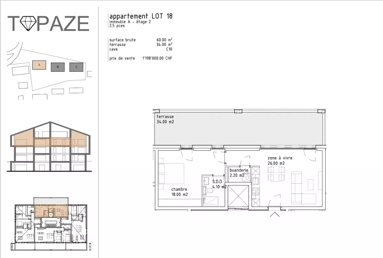 Appartement 2.5 pièces à Crans-Montana