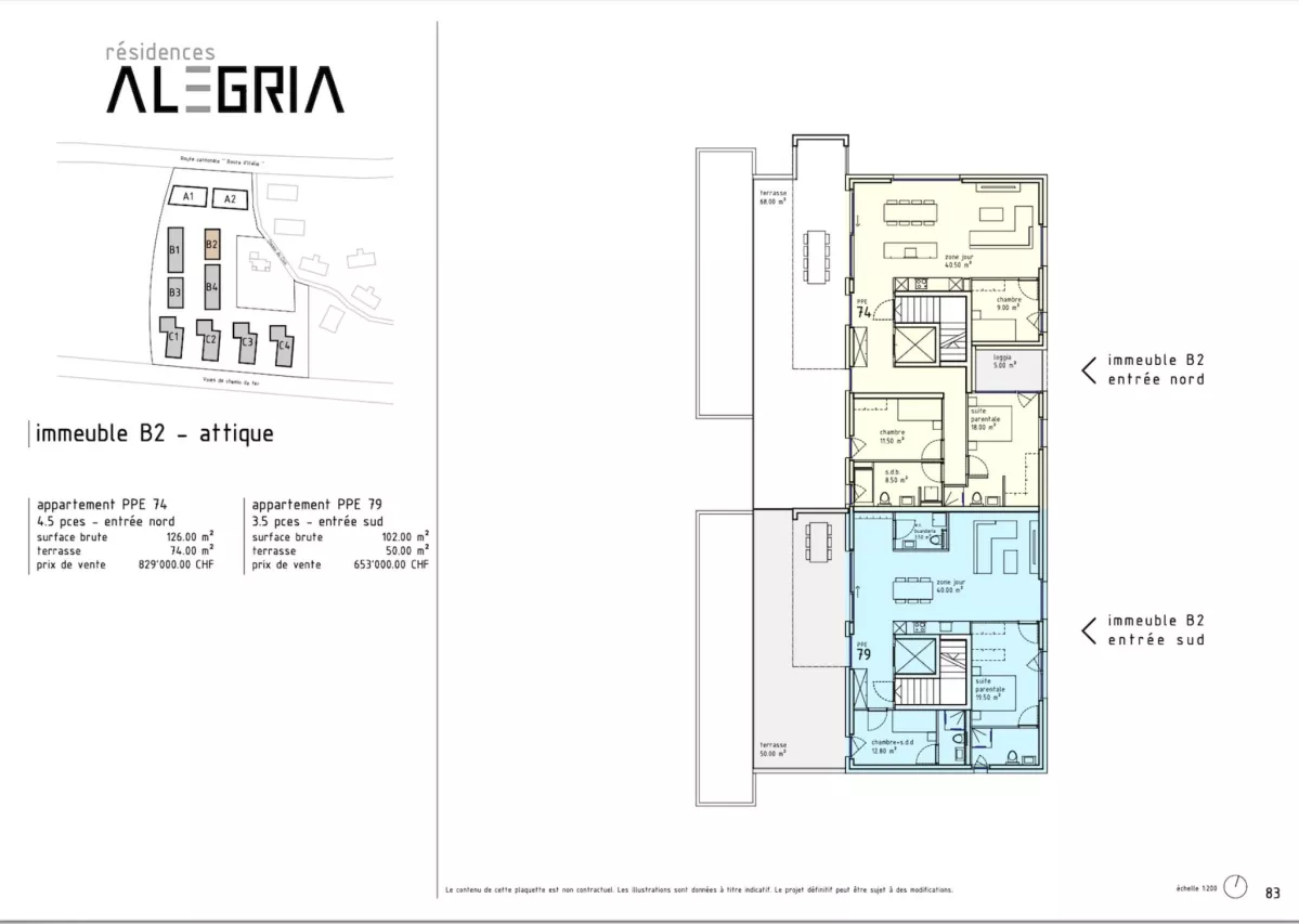Uvrier - Appartement en attique de 4.5 pièces à Uvrier