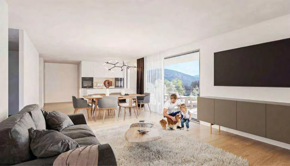 Uvrier - Appartement 3.5 pièces en rez de jardin à Uvrier