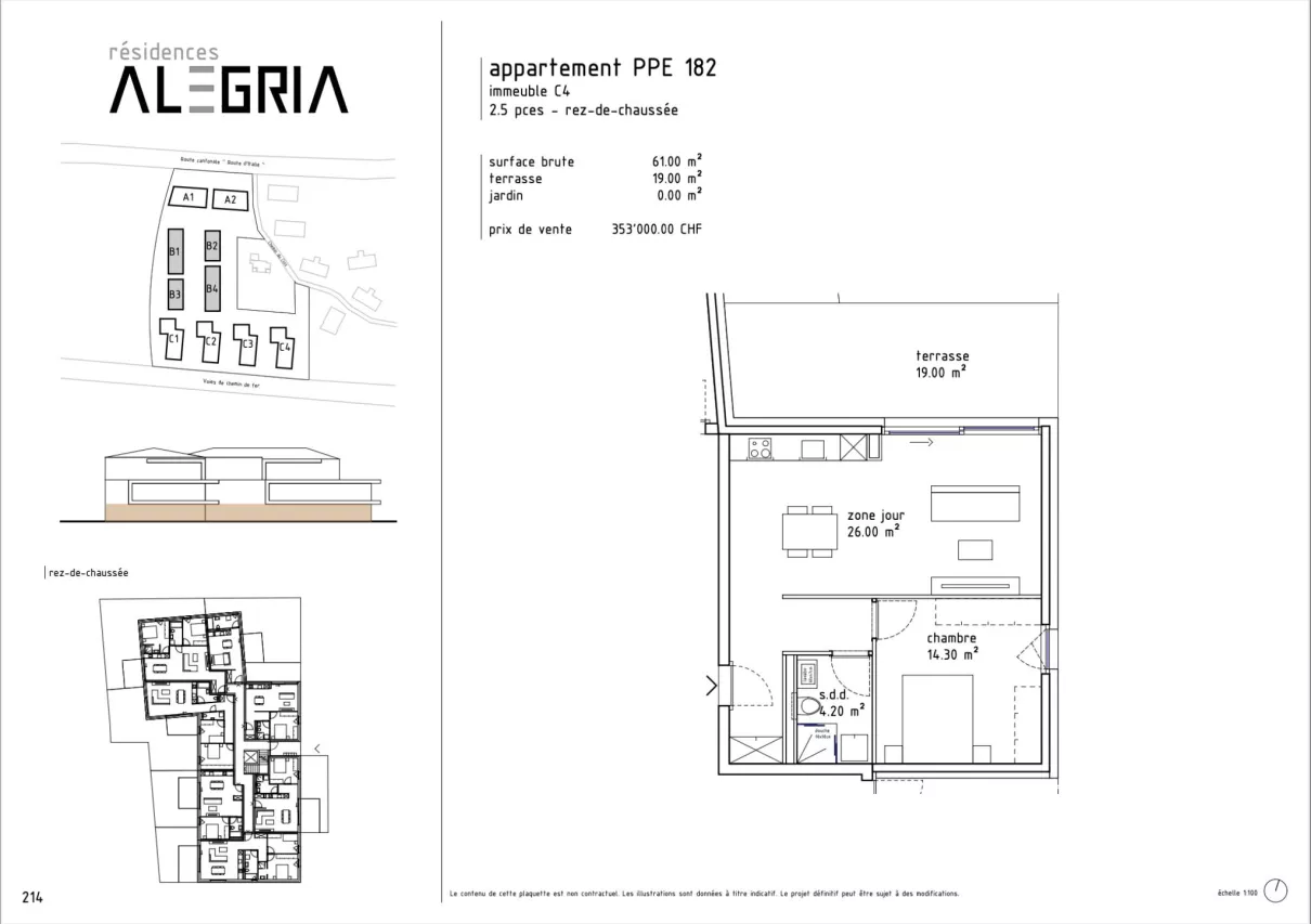 Appartement 2.5 pièces au 1 er étage