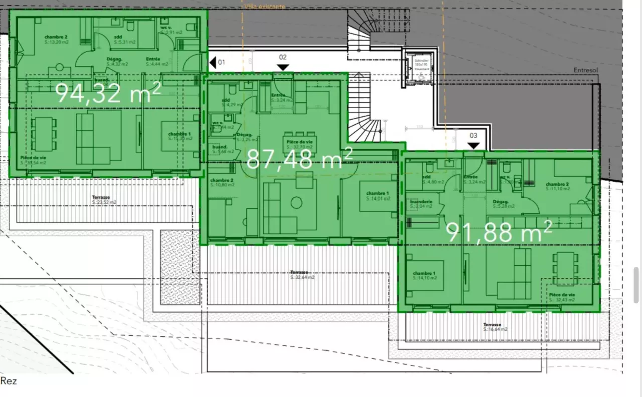 Appartement neuf de 3.5 pièces à vendre sur plan