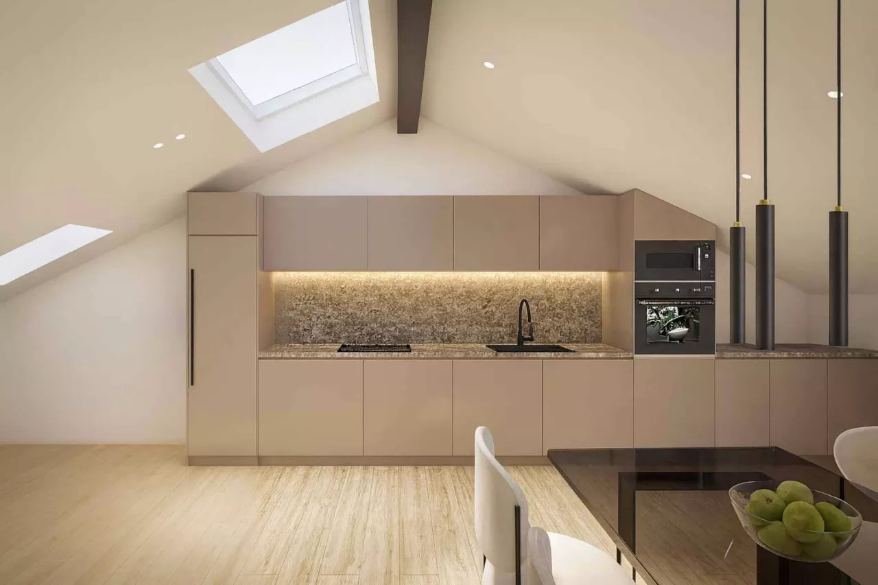 Appartement dans les combles avec cachet