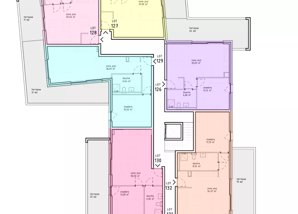 Appartement au 1er étage avec grand balcon