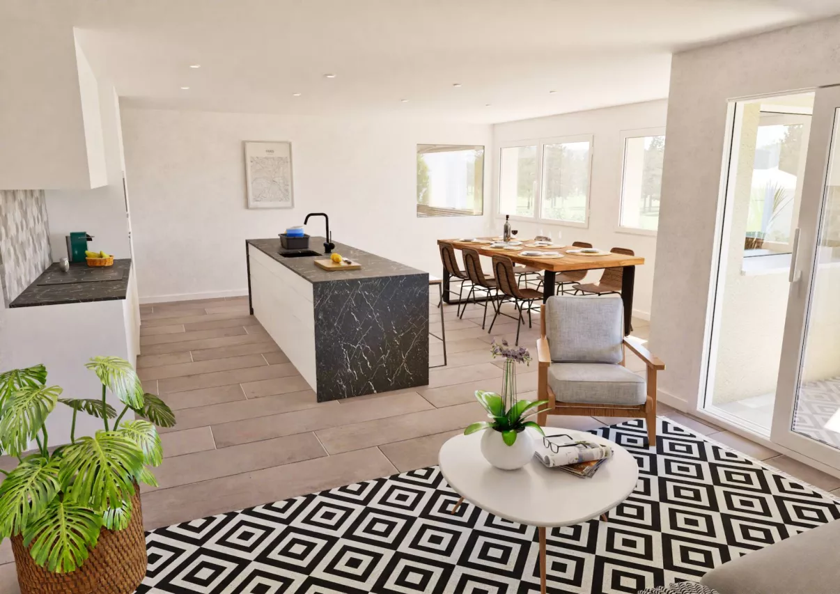 Grandson - Magnifique appartement neuf de 4½ au rez supérieur avec 2 balcons, jardin privatif et vue dégagée