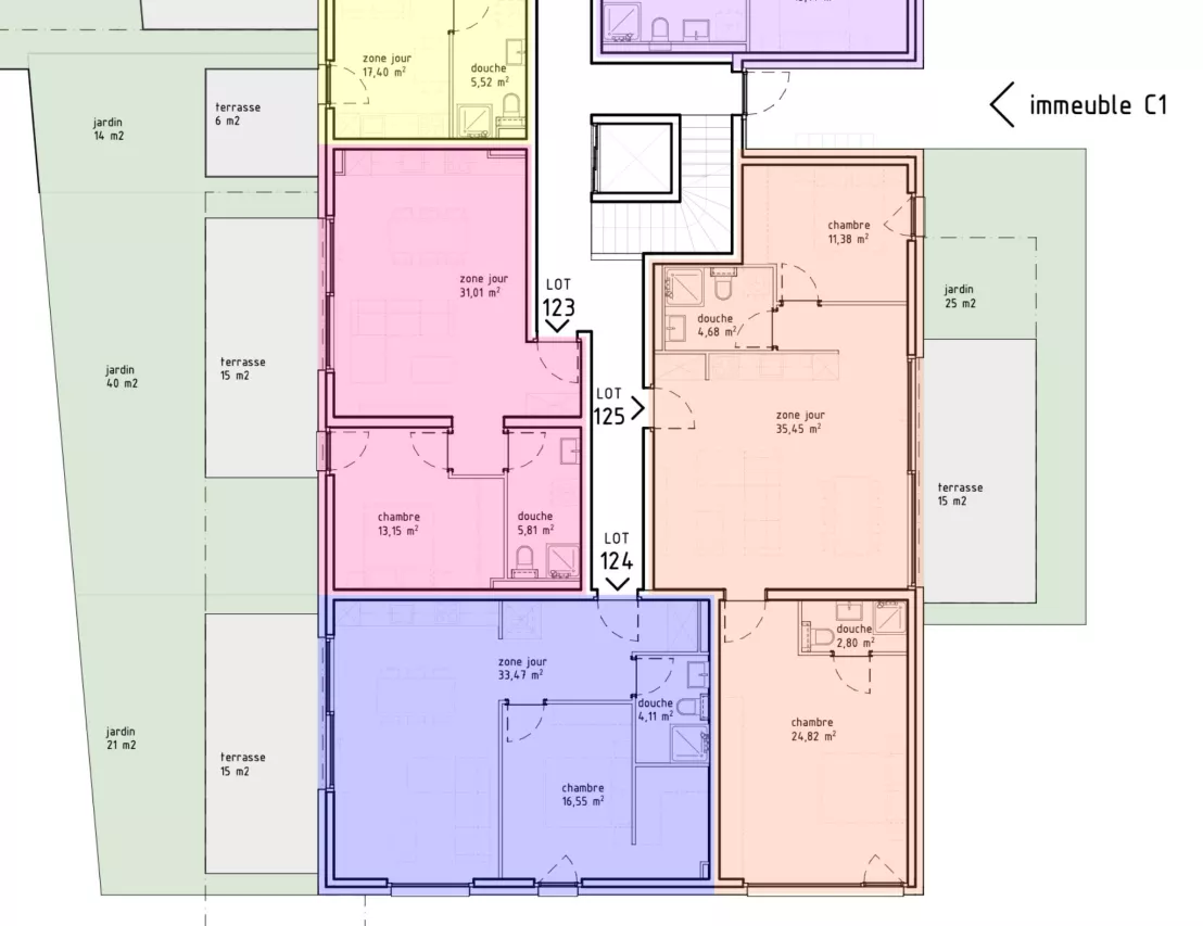 Appartement en rez de jardin de 3.5 pièces à Uvrier