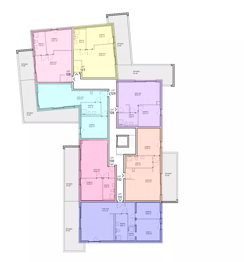 Appartement au 1er étage avec grand balcon
