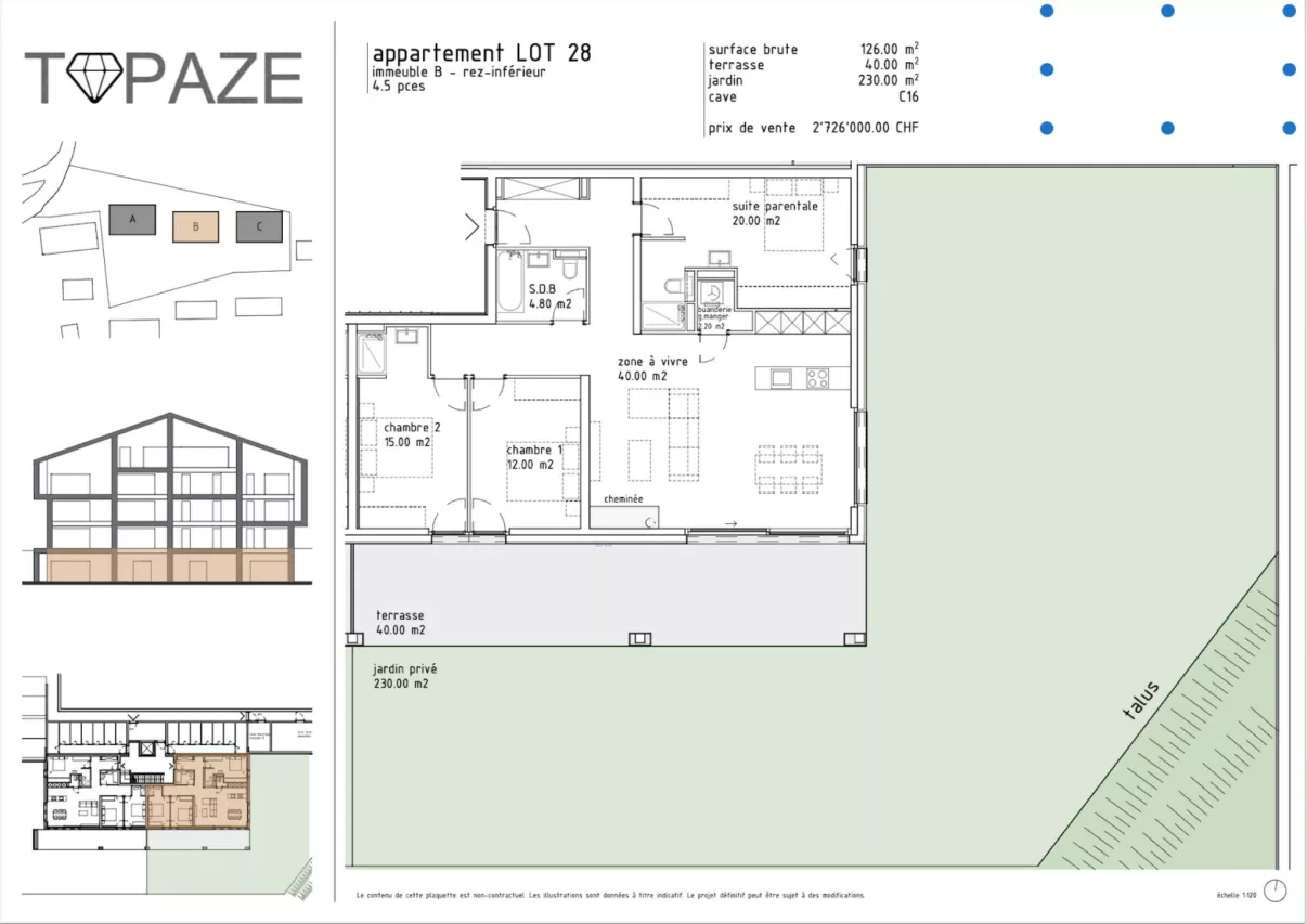 Appartement 4.5 pièces au rez de chaussée inférieur à Crans-Montana