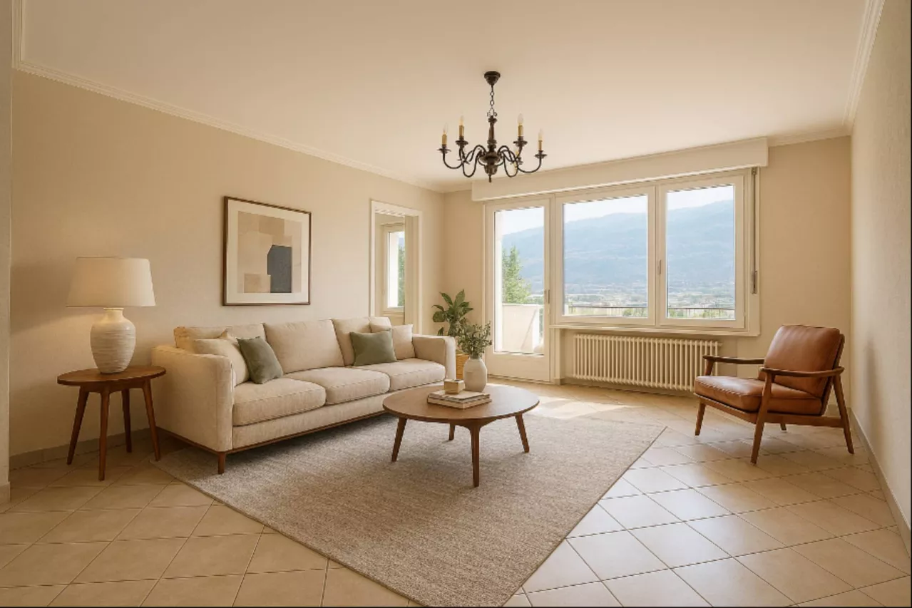 Sierre - Affaire à saisir 1.5 pièce avec grand balcon plein sud