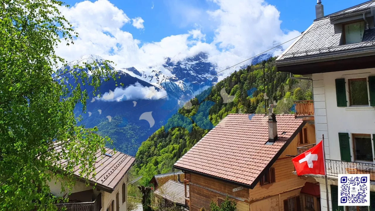 Appartement de 3.5 pces à Morcles avec vue sur le Mont-Blanc