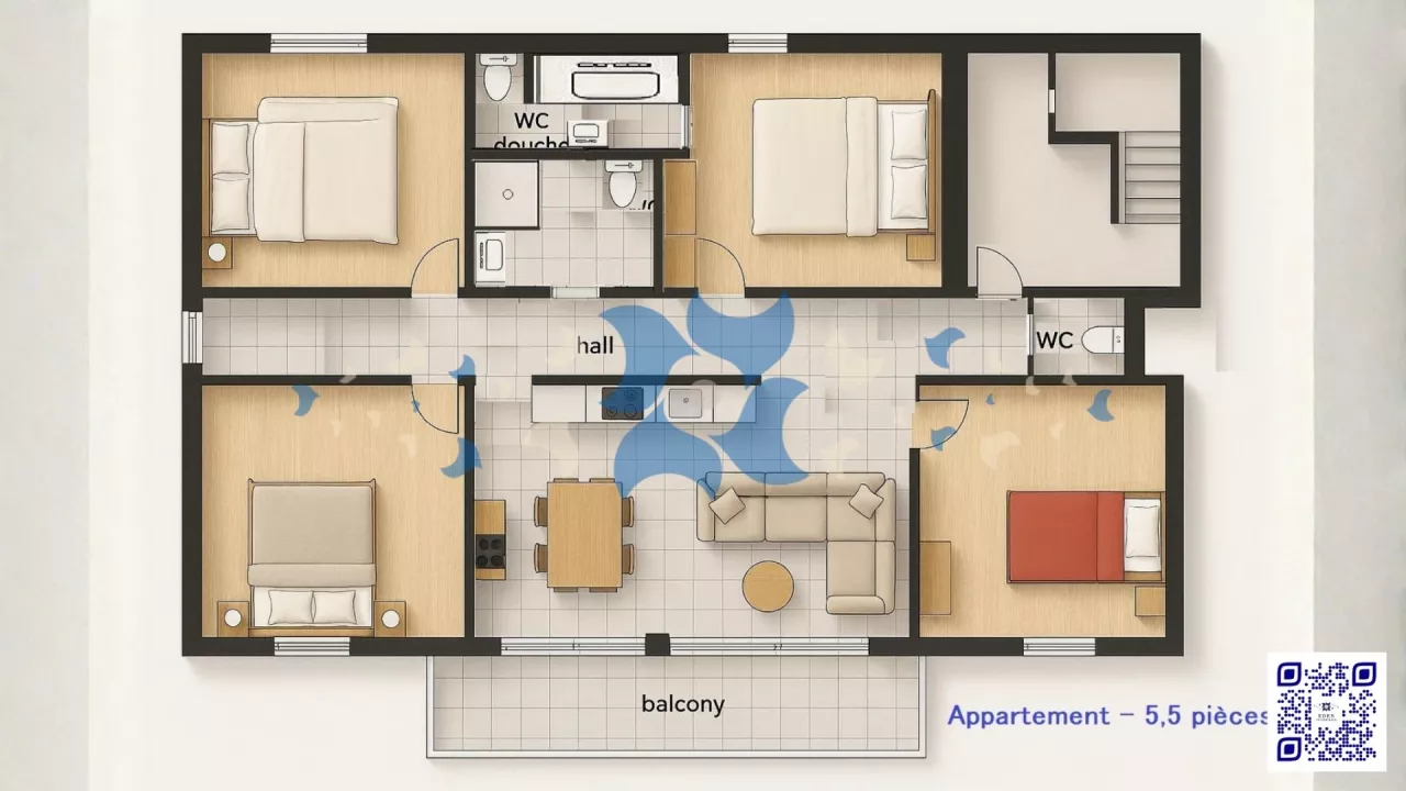 Opportunité à Martigny - Grand appartement 5.5 pièces avec balcon et garage box
