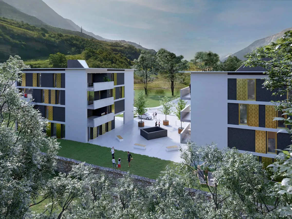 Appartement 2.5 pièces neuf à Saxon - Vue dégagée sur le parc du Casino | Promotion "Las Vegas"