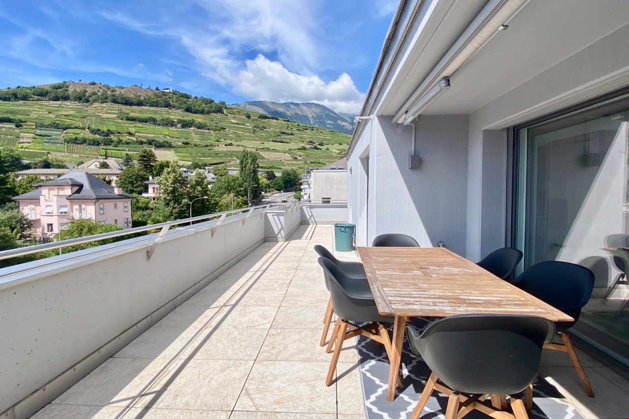 Superbe attique-duplex au centre de Sion