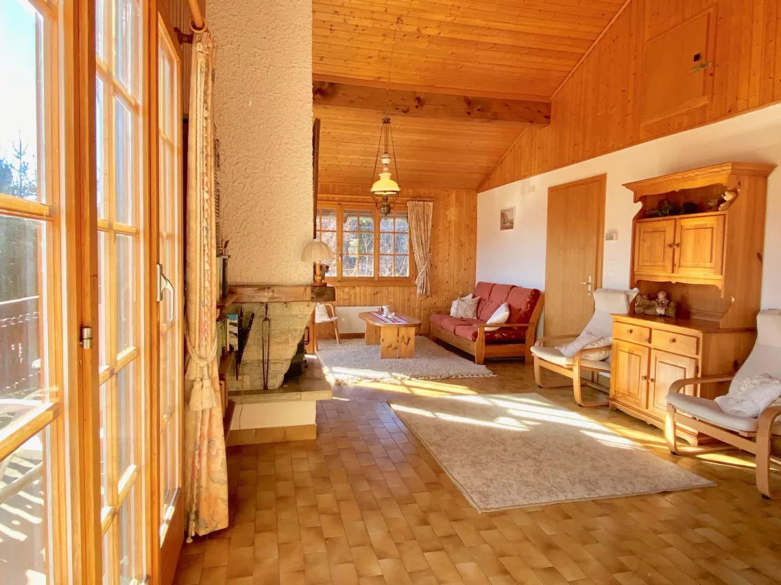 chalet de charme à Binii-Savièse avec vue panoramique sur le Val d?Hérens