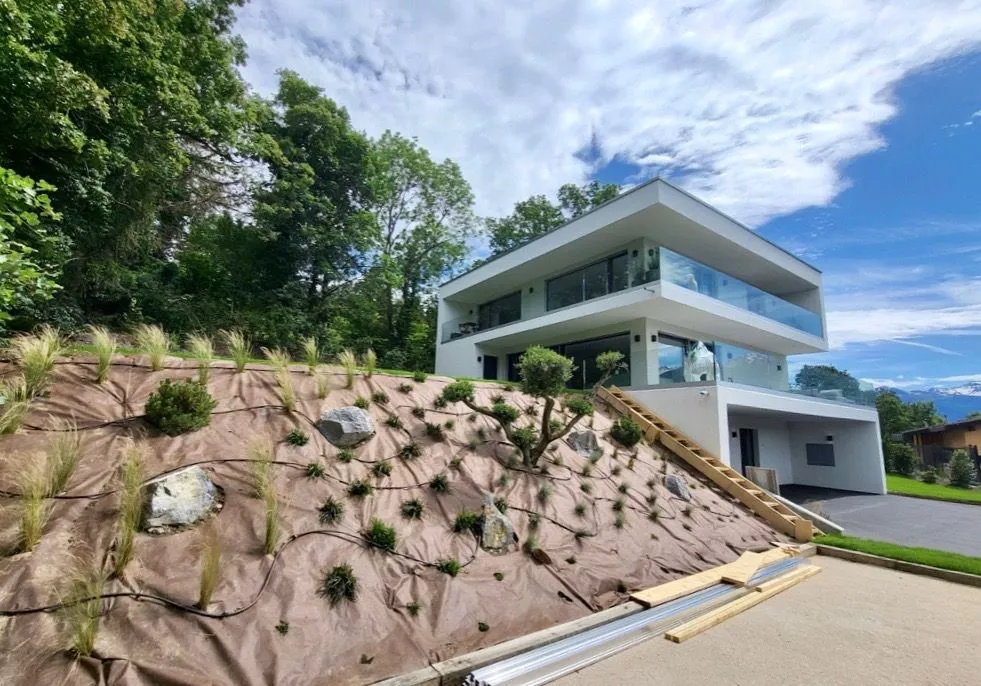 Magnifique villa contemporaine à Grimisuat ? Vue panoramique et cadre d?exception