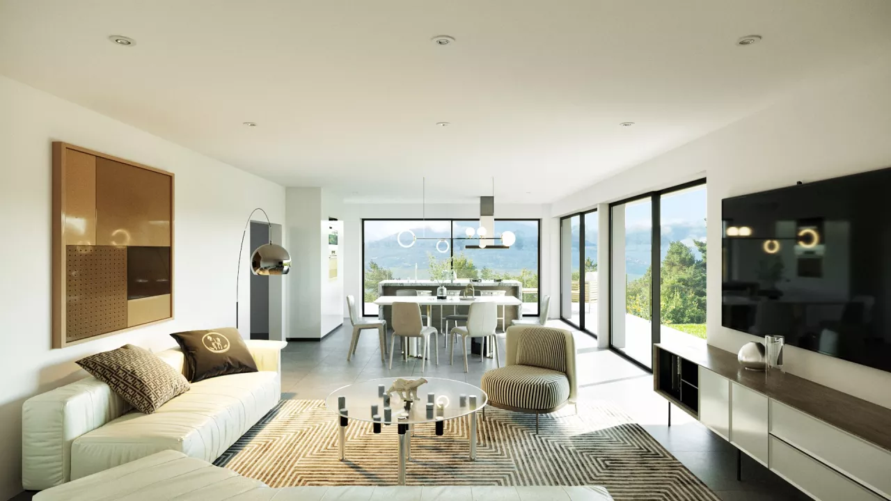 Magnifique villa contemporaine à Grimisuat - Vue panoramique et cadre d'exception