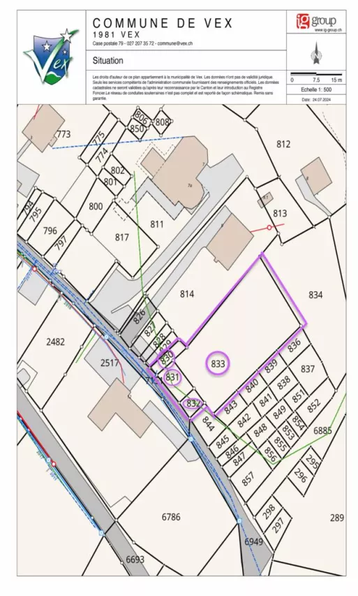 Superbe terrain à bâtir - commune de Vex - rare à la vente