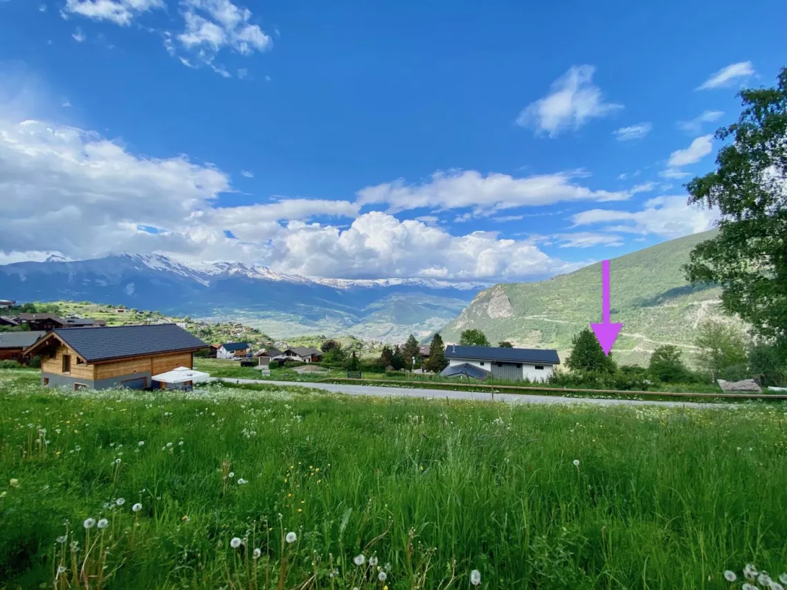 Superbe terrain à bâtir - commune de Vex - rare à la vente