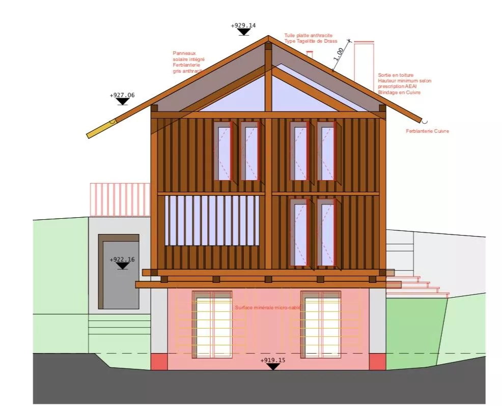 Grange de charme - Projet contemporain clé en main au coeur du vieux village de Vex