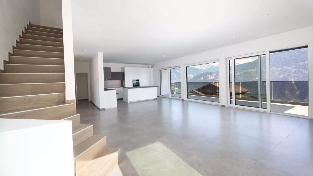 À quelques minutes de Crans-Montana. Chermignon. Villa contemporaine de 5.5 pièces avec vue sur les Alpes