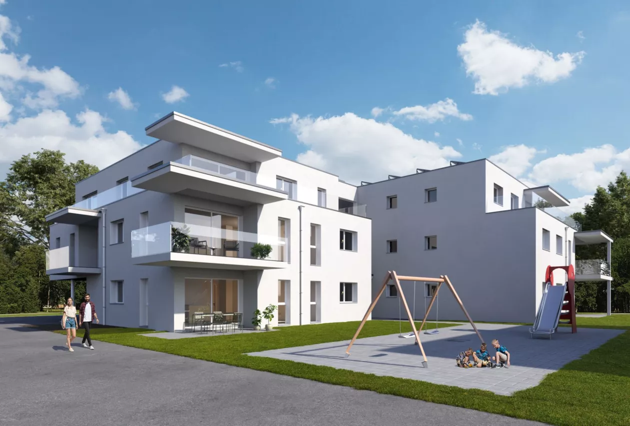 Appartement sur plan 3.5 pcse avec jardin 
