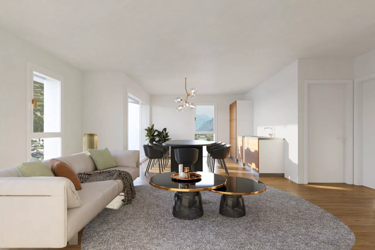 Attique sur plan 2.5 pces à St Léonard