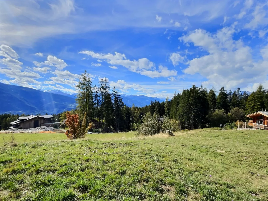 Parcelle à construire à Crans-Montana - Cadre Verdoyant, vue montagnes