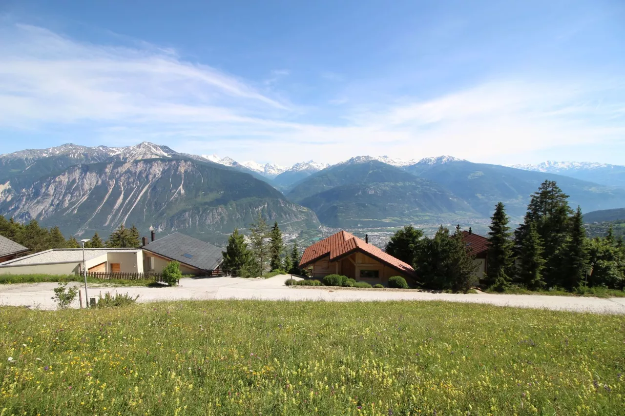 Magnifique parcelle dans un coin de nature avec vue à 180° à Aminona (Crans-Montana)