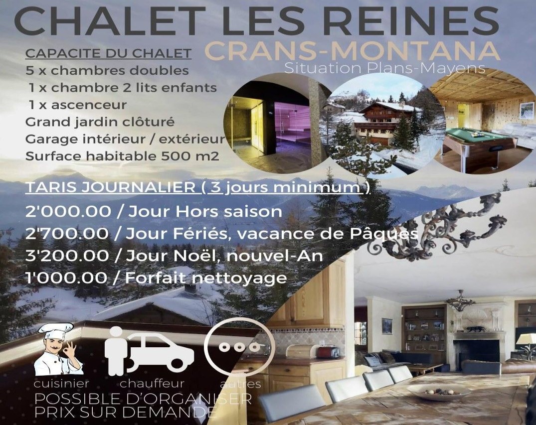 Locations de vacances: Chalet de luxe avec magnifique vue | Plan Mayens