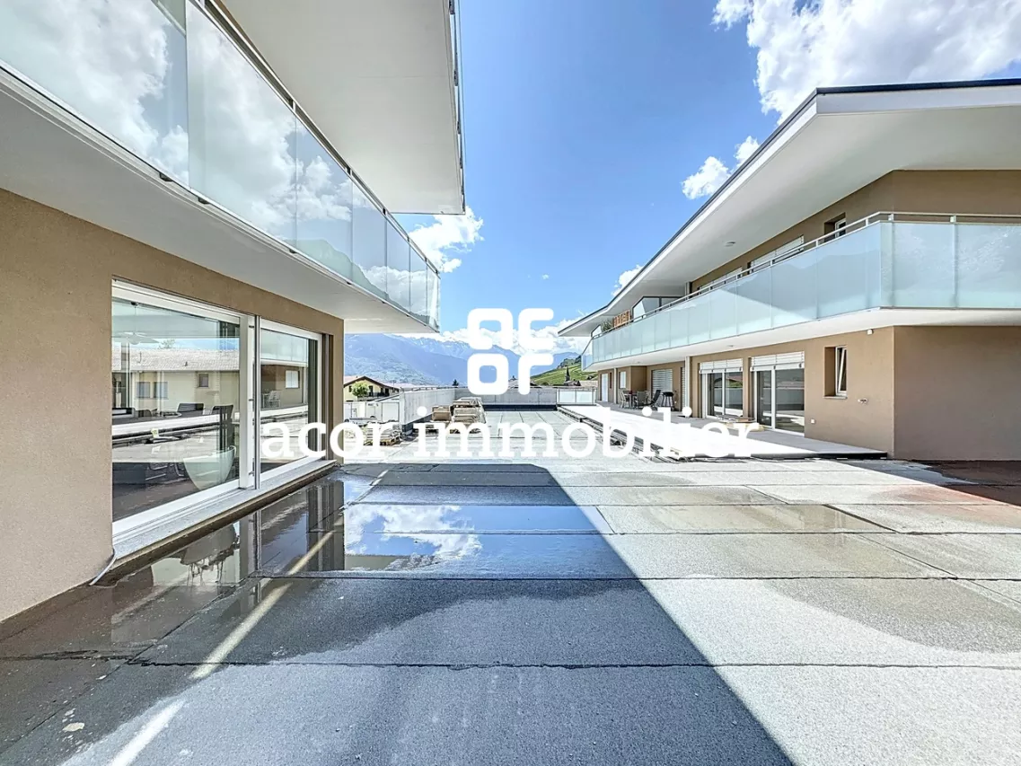 Leytron - Appartement neuf 3½ en rez de jardin
