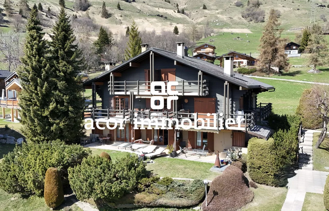 Charmant duplex 3 pièces à Verbier, rez-de-jardin, vue superbe