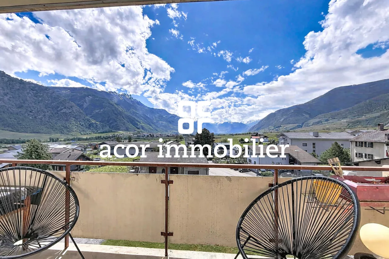 Appartement 3.5 pièces avec double balcon à St-Pierre-de-Clages