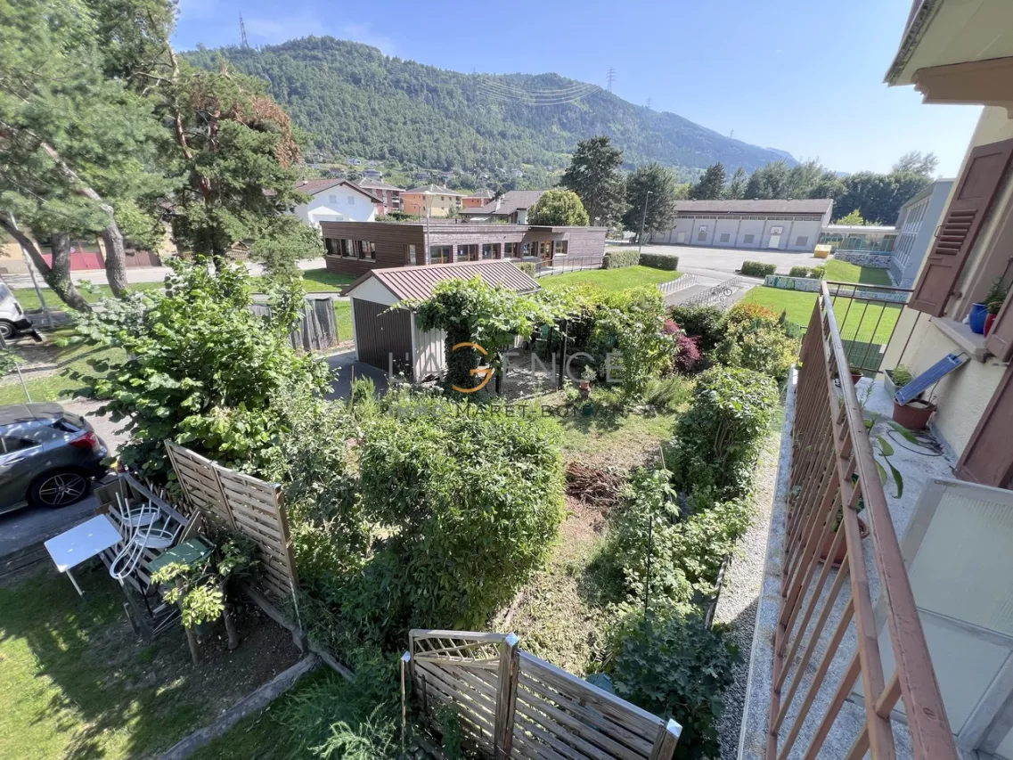 APPARTEMENT DE 3,5 PCES A BRAMOIS AVEC TERRAIN DE 222M2