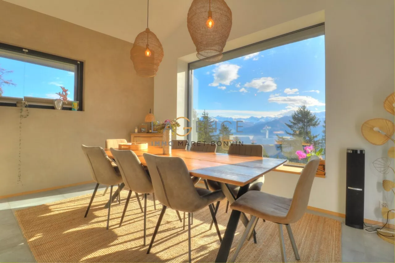 CHALET D'ARCHITECTE D'EXCEPTION - PANORAMA GRANDIOSE - ANZERE