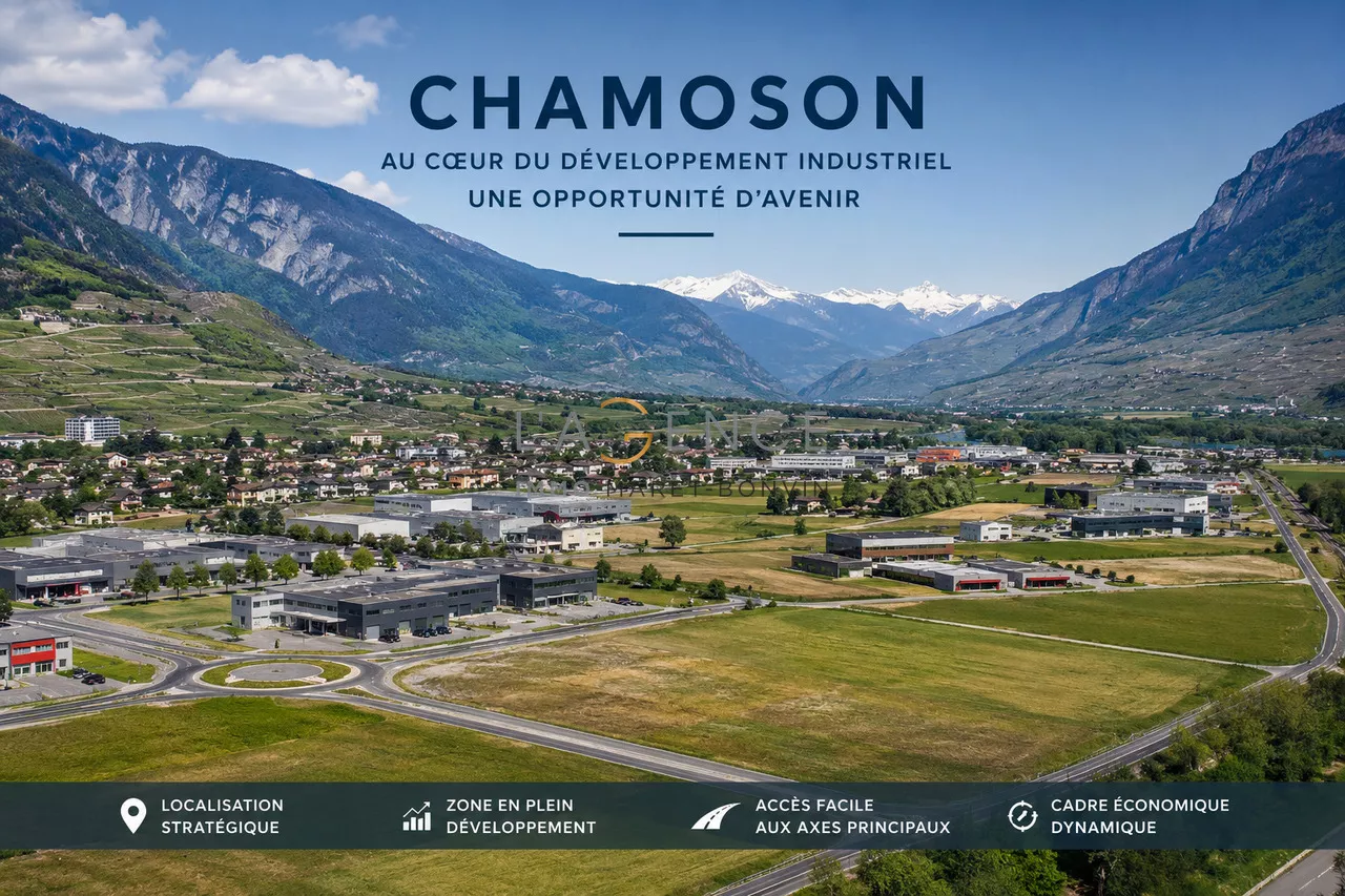 Opportunité rare : terrain industriel de 7'597 m² à Chamoson
