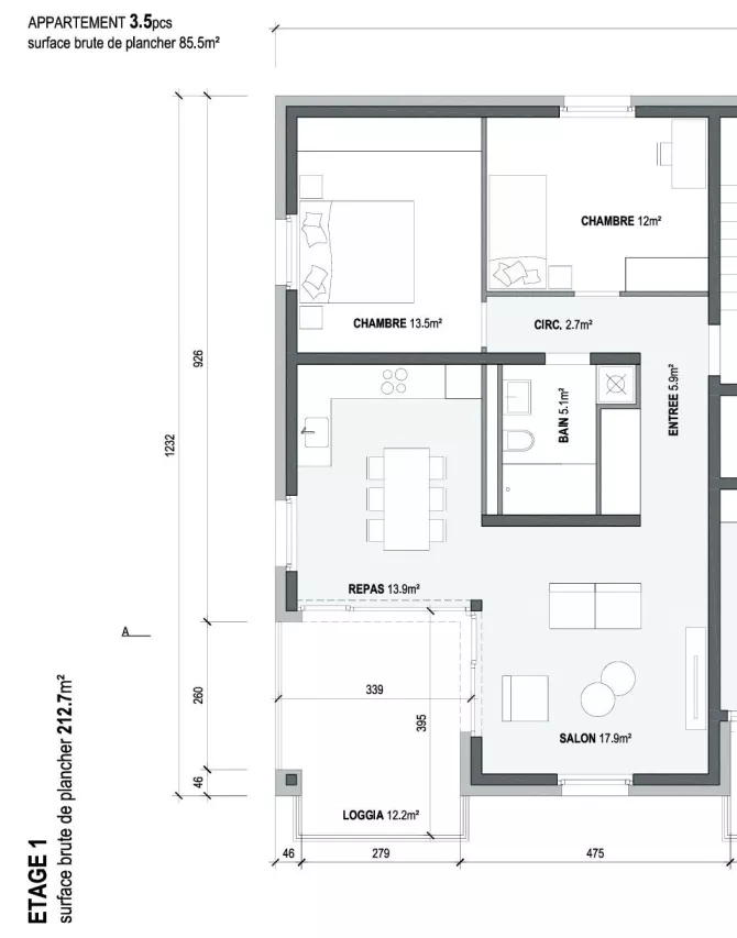 Joli appartement de 3,5 pièces à Saillon
