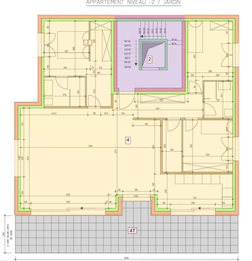 Bel appartement 4 1/2 pièces en rez-de-chaussée à Lens