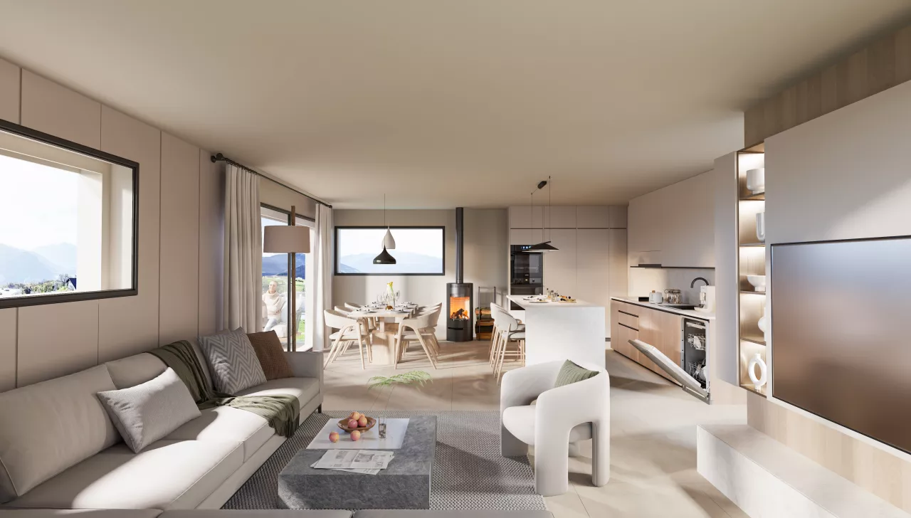 Ayent - Villa neuve de 4.5 ou 5.5 pièces avec grand balcon et jardin