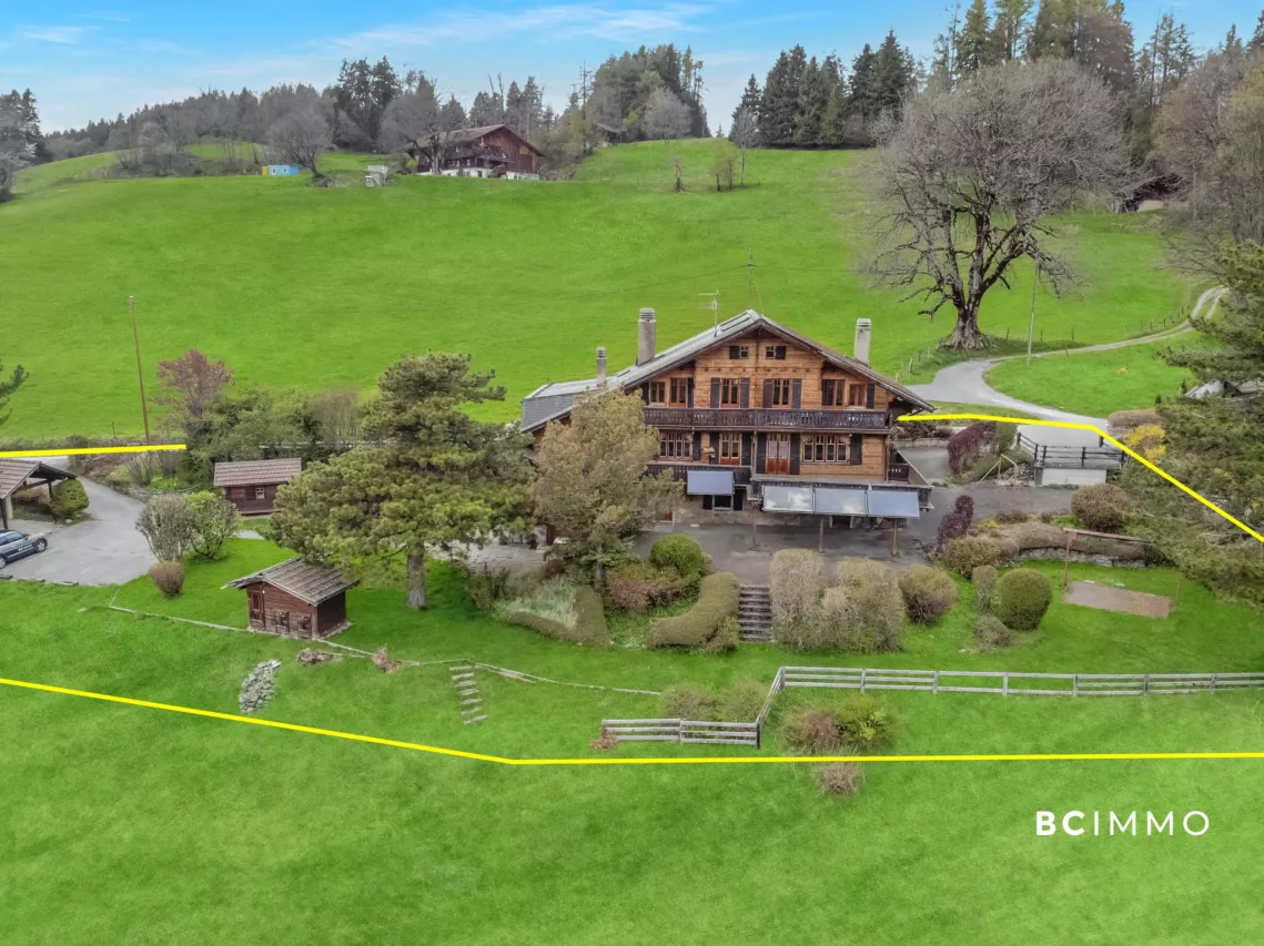 Grand chalet à rénover et potentiel de développement de la parcelle