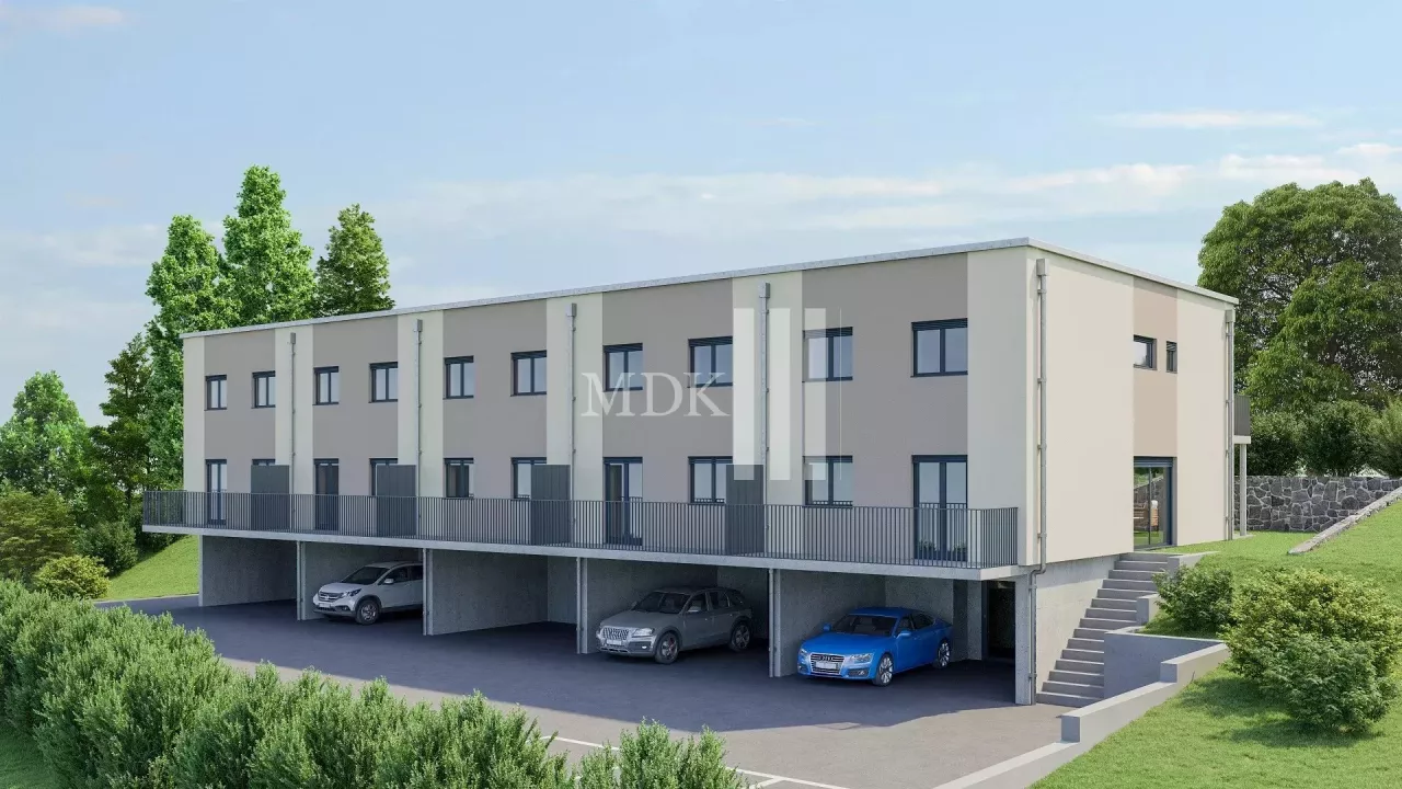 Vente sur plan : Cinq villas contiguës CECB A/A