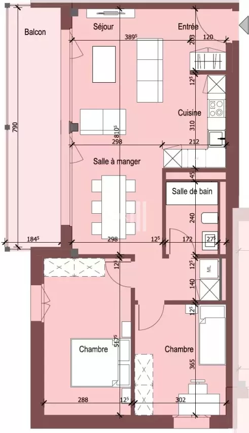 Magnifique appartement neuf de 3.5 pièces au 3ème étage