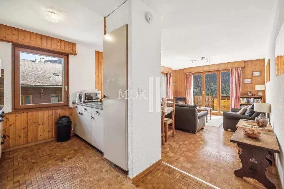 Charmant appartement meublé à louer pour la saison avec vue sur les Dents-du-Midi