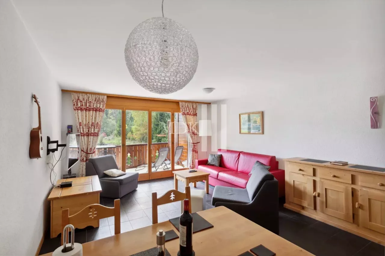 Charmant 3,5 pièces avec jardin à vendre à Val-d'Illiez !