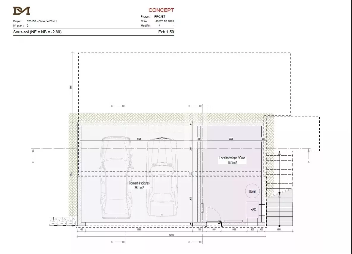 Chalet neuf avec permis de construire en vigueur