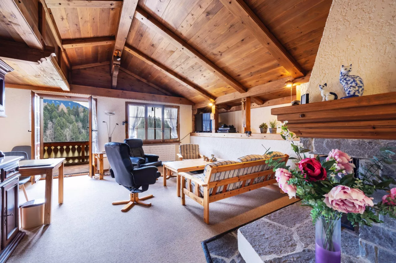 Appartement duplex avec place de parc intérieure à Leysin